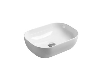 Ellips Fine Ceramic Above Counter Basins - 460*320*137, Gloss White - LK-ELA455 - Gloss White