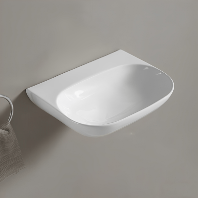 Ellips Fine Ceramic Wall Hung Basin LK-ELW500 - No - LK-ELW500-NTH
