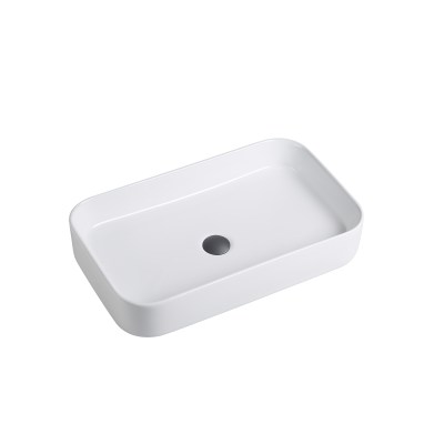 Kliff Fine Ceramic Above Counter Basin - 505*370*110, Matte White - LK-KA500-MW - Matte White