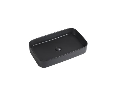 Kliff Fine Ceramic Above Counter Basin - 505*370*110, Matte Black - LK-KA500-MB - Matte Black