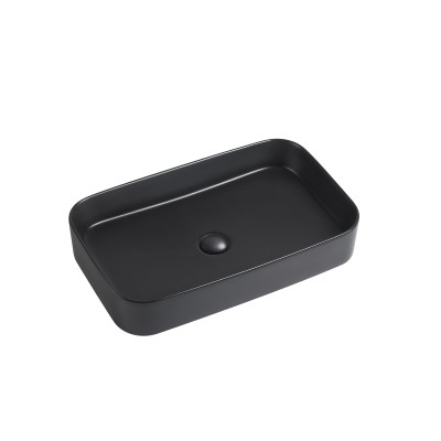 Kliff Fine Ceramic Above Counter Basin - 505*370*110, Matte Black - LK-KA500-MB - Matte Black
