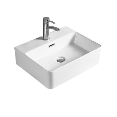 Kliff Fine Ceramic WH/Above Counter Basin Tap Hole with Overflow LK-KW - 427*417*125 - LK-KW420