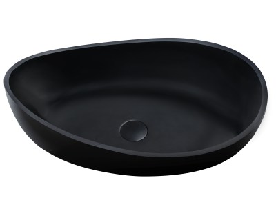 Waverton Solid Surface Stone Above Counter Basin LK-SA6037 - Matte Black - LK-SA6037MB - Matte Black