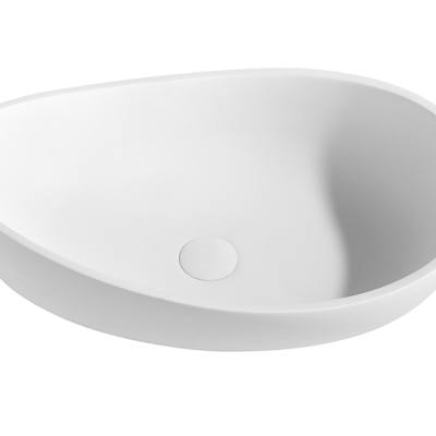Waverton Solid Surface Stone Above Counter Basin LK-SA6037 - Matte White - LK-SA6037MW - Matte White