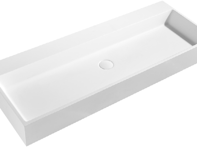 Crette Solid Surface Stone Wall Hung Basin - 900x450x100mm - LK-SCW945-UTH