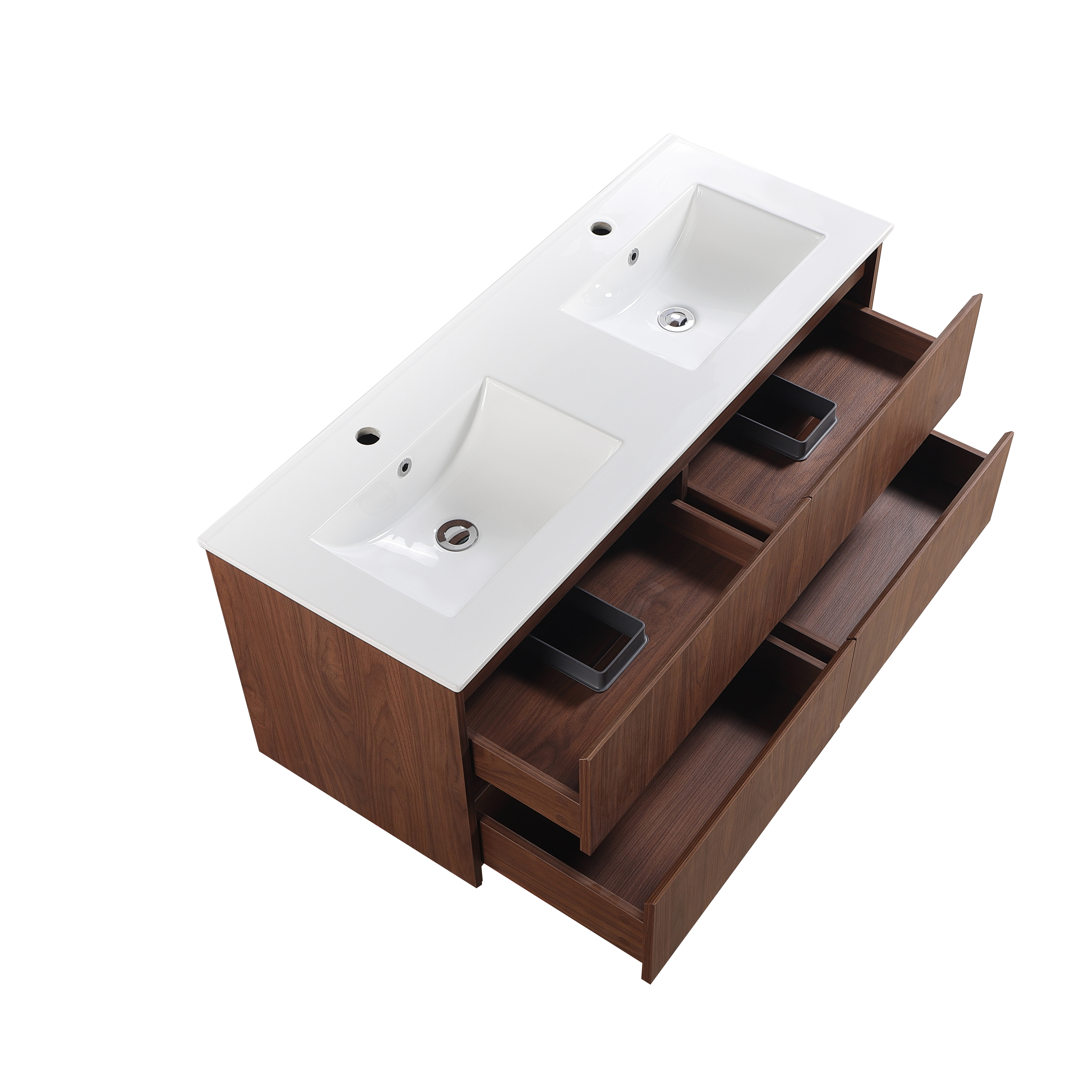 Gladstone Modern Wall Hung Plywood Double Bowl LK-MG1220W-MO - Image 5