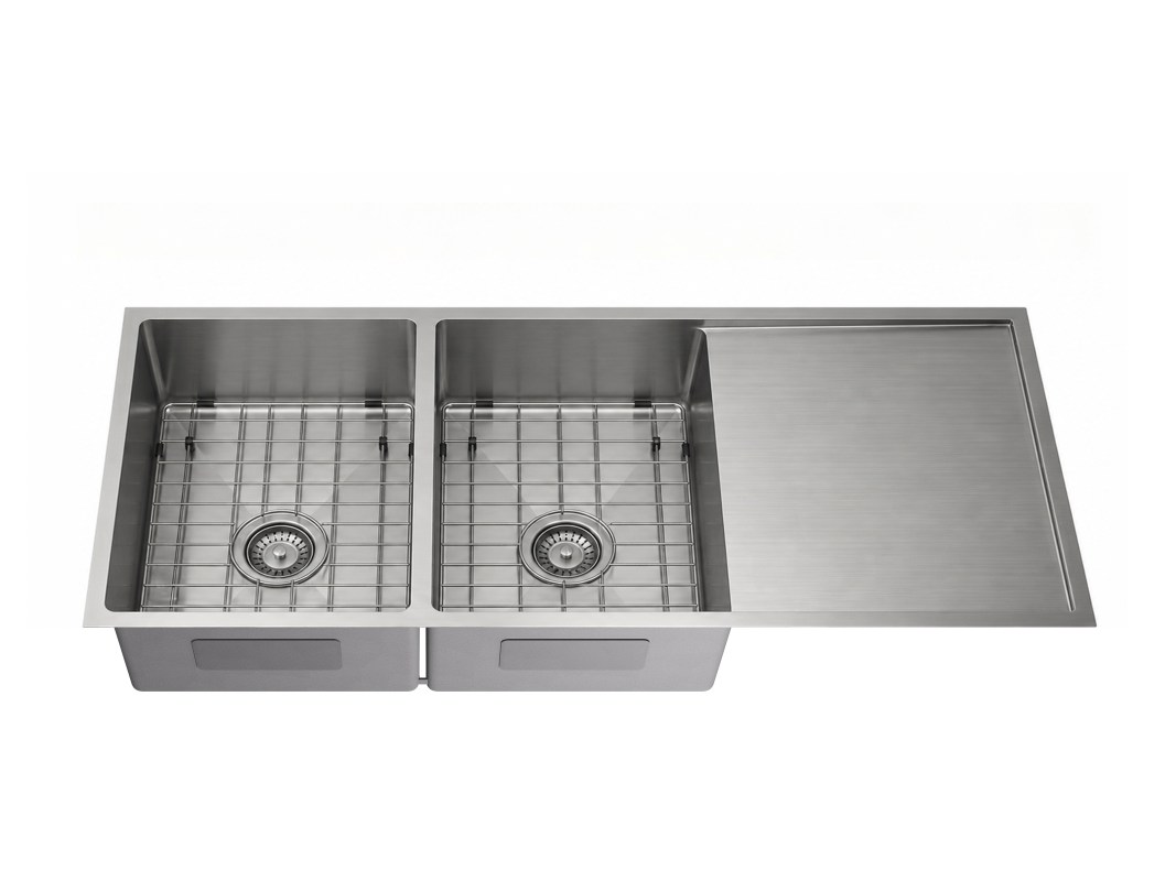 Kliff Hand Made Stainless Steel Sinks DOUBLE BOWL LK-SDK-1140/Multiple ...