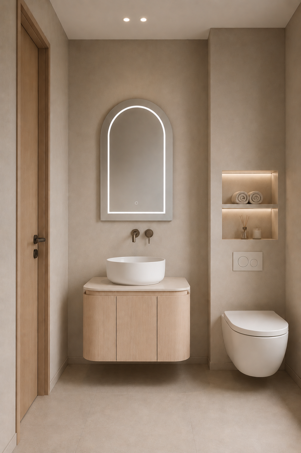 Ravello Modern Wall Hung Vanity Plywood Cabinet LK-RA600W-SO