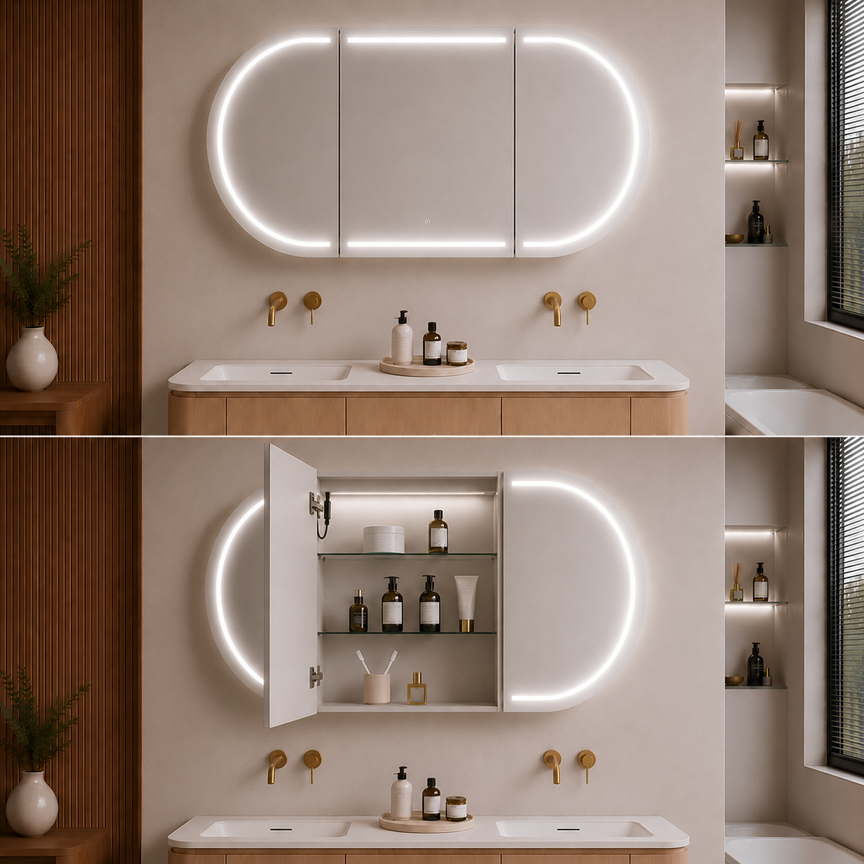 Lukka mirrors and mirror cabinets
